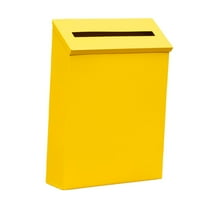 Kuntesetty Wall Mount Mailbox Decorative Letter Box Postbox Large Capacity Newspaper Holder Yellow