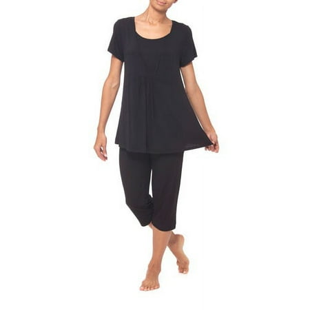 Maternity Jersey Nursing Pajama Set