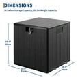 thumbnail image 3 of Coffre de Rangement pour Terrasse en Résine Étanche et Verrouillable - Coffre de Patio Extérieur de 28 Gallons avec Poignées, Résistant aux UV, Carré, 3 of 9