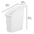 thumbnail image 2 of Under Sink Waste and Sorting Can Compact Kitchen Trash Can, 5.8 Gallon, White, Textured Finish, 2 of 8