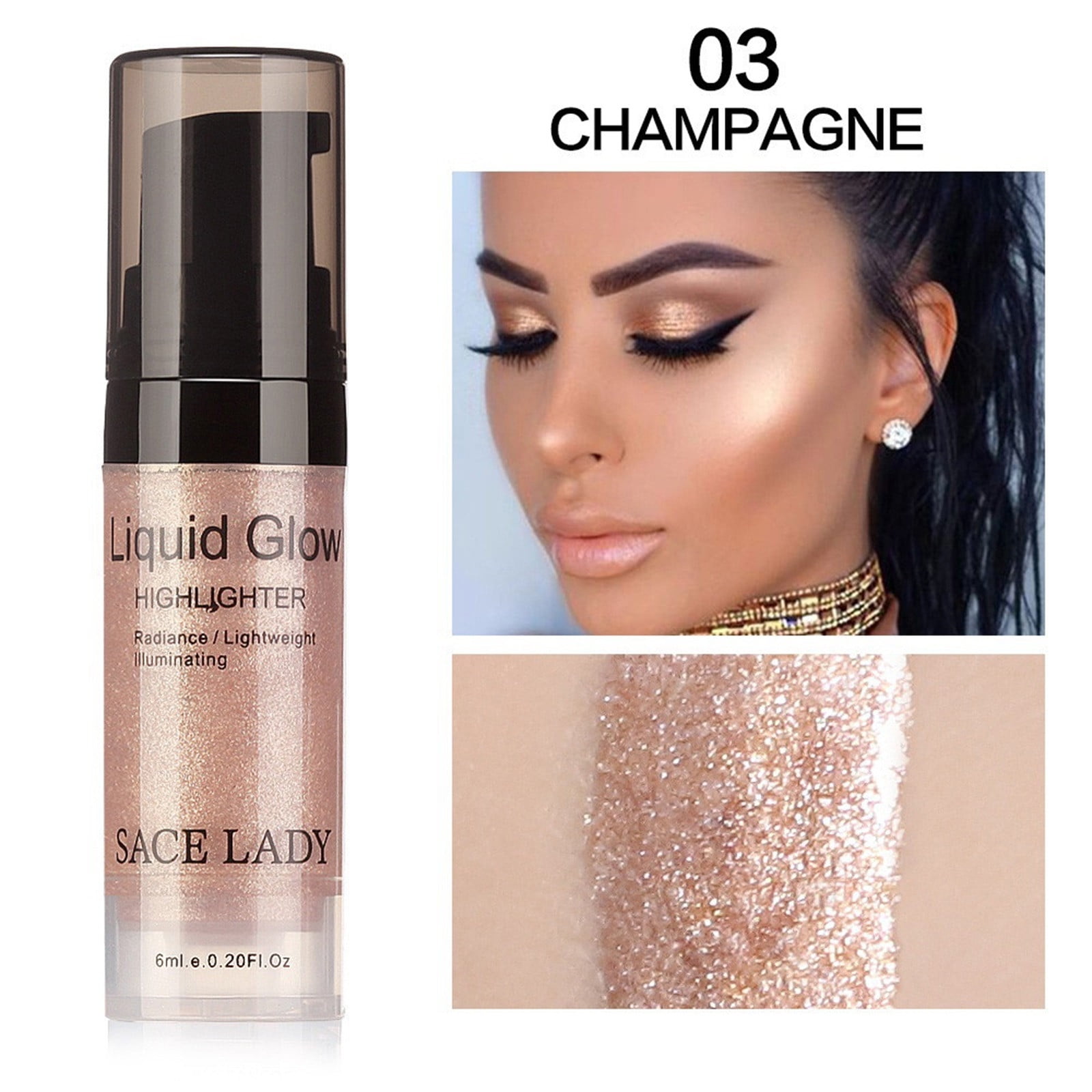 YiFudd Gold Liquid Face Highlighter Foundation Highlighter Concealer