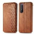 thumbnail image 3 of Étui pour Sony Xperia 10 II Flip Étui Portefeuille Flip Étui Magnétique Protecteur - Marron, 3 of 5