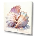 thumbnail image 2 of Designart "Watercolor White Seashells composition II" Animals Canvas Wall Art, 2 of 5