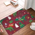 thumbnail image 5 of Daiia Dinosaur Christmas Happy New Year Front Door Mat, Heavy Duty Durable Welcome Mat for Outdoor Indoor, Dirt Trapper Waterproof Super Absorbent Door Mat, 16" x 24", 5 of 9