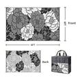 thumbnail image 3 of KUETH 5'x 8' Outdoor Rug Plastic Waterproof Outside Foldable Flower Mat UV Resistant Patio RV Deck Carpet,Black White, 3 of 5