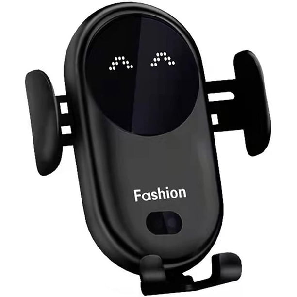Cargador inalámbrico inteligente para coche, soporte para teléfono con detección automática, carga rápida Qi de 10 W.