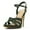 Green, variant on Women Stylish Strappy Round Open Toe Ankle Strap Sandals Platform Stilettos High Heel Formal Events Parties Shoes Size 9 Green