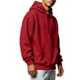 thumbnail image 4 of HAJWOH Mens Hoodies Fall Sweatshirt Hooded Collar Drawstring Pullover With Pockets, 4 of 5