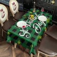 thumbnail image 2 of St.Patrick's Day Shamrock Leaf Tablecloth,Wipeable Polyester Table Cover for Rectangle Tables,Foldable Tableclothes Cute Tablecloths for Dining Room Camping Indoor Outdoor, 2 of 6