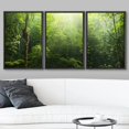 thumbnail image 2 of wall26 Framed Canvas Print Wall Art Set Sunlight Rays Over Green Forest Nature Wilderness Photography Realism Rustic Scenic Relax/Calm Multicolor for Living Room, Bedroom, Office - 16"x24"x, 2 of 5