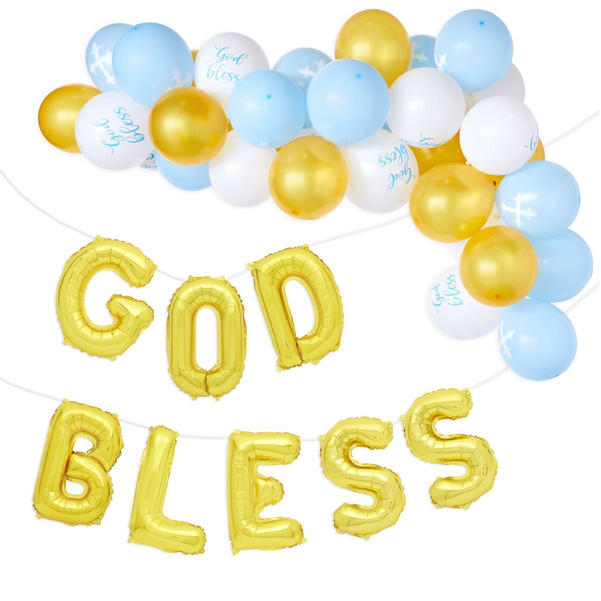2pcs Boy Girl Baby Shower Aluminums Foil Balloons Christen Birthday Party Decors 