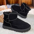 thumbnail image 2 of Men's Slip-On Fleece Lined Short Winter Snow Boots, Adult Male Round Toe Suede Upper Footwear with Thick Platform Outsole for Cold Season Daily Wear, 2 of 7