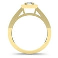 thumbnail image 2 of Dazzlingrock Collection 0.50 Carat (ctw) 10K Princess & Round Diamond Halo Style Engagement Ring 1/2 CT, Yellow Gold, Size 8, 2 of 3