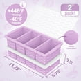 thumbnail image 2 of Purple 2 Pack 1-cup/125ml Silicone Freezer Tray Meal Prep & Food Storage, 2 of 7
