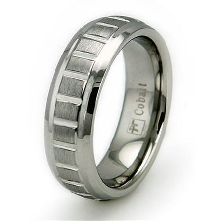 EWC R60069-120 Cobalt Chrome Groove Ring - Size 12