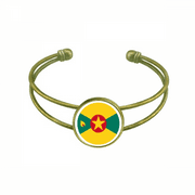 Grenada North Ameica National Emblem Bracelet Bangle Retro Open Cuff Jewelry