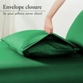 thumbnail image 2 of California Design Den King Pillow Cases Set of 2 - Soft 100% Cotton Sateen Bedding Pillow Case, Fits King Pillows - Emerald Green, 2 of 6