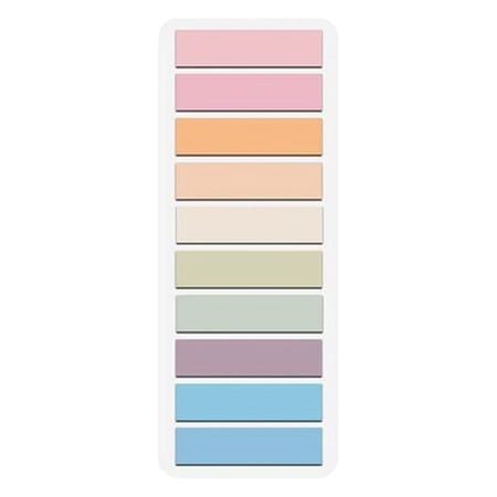 Meiix Colorful Translucents Index Tabs with Adhesive Page Marker Sticky Notes for Notebooks Books Planners Office Organization (Multicolor4) 6X2X0.1In 1Pcs