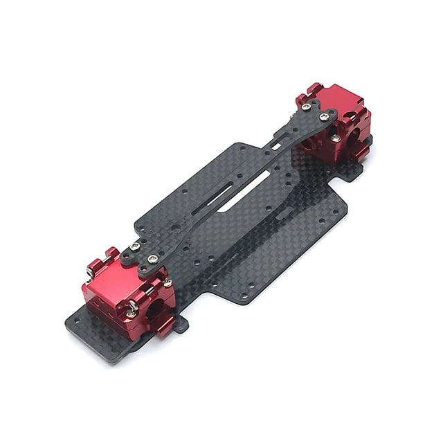 fastboy RC Bottom Plate Frame Gear Box Radio Tray Set For 1/28 Wltoys K969 RC Car RC Car Metal Chassis red 1Set
