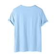 thumbnail image 4 of Nnhblu Men Cotton Short Sleeve Round Neck Casual Blouses Blue S, 4 of 5
