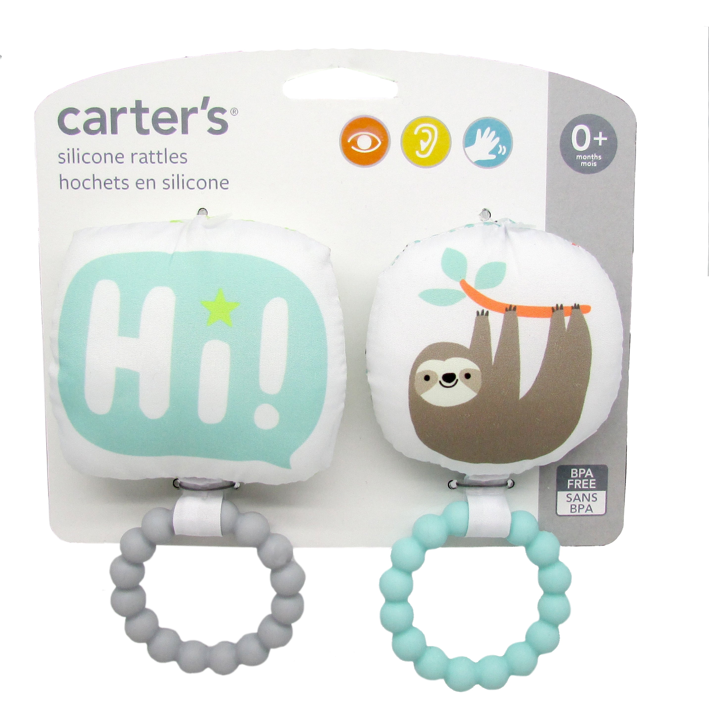 Carter's Sloth Rattle & Teether Set