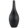 thumbnail image 2 of Benzara BM182116 Round Ceramic Bellied Vase with Elongated Neck, Large, Matte Black, 2 of 2