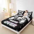 thumbnail image 4 of Homewish Kids Gamepad Controller Full Size Sheets, Black Game Console Bed Sheets, Cartoon Video Game Theme Sheet Sets, Breathable Home Decor, 4 Pieces, 4 of 7