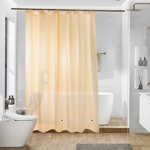 Cortina de ducha NTBAY EVA semitransparente de 180 x 180 cm con forro