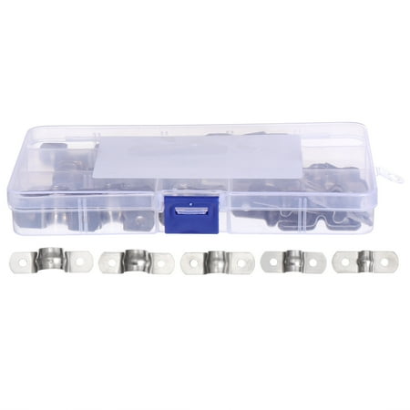 

50 Pcs Rigid Strap Clamp Tube Straps Stainless Tension Tube Clip Clamp