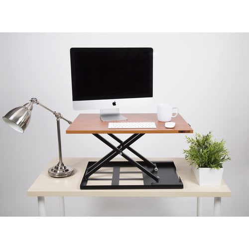 X Elite Pro Standing Desk Converter Cherry Walmart Com