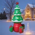 thumbnail image 3 of Fiudx Árbol de Navidad Inflable, Luces Led para Decoración Nocturna, Material Reciclable, Decoración para Cajas de Regalo, Decoración Navideña para Exterior E Interior, Tamaño 170 X 115 Cm, Fácil de, 3 of 7