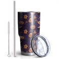 thumbnail image 2 of 30oz Halloween Treats Pattern Tumblers Stainless Steel Tumbler with Lid and Straw,Vacuum Insulated Double Wall Travel Tumbler Cups Mug with Cleaning Brush for Coffee,Tea, 2 of 7