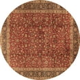 thumbnail image 1 of Ahgly Company Indoor Round Persian Brown Traditional Area Rugs, 4' Round, 1 of 4