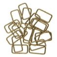 thumbnail image 2 of Paquete de 20 hebillas de metal rectangulares con anillos, deslizadores y ajustadores cuadrados. Bronce 32x16x2.8mm Bronce, 2 of 9
