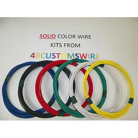 16 Gxl High Temp Automotive Wire 6 Solid Colors 25 Feet Each 150 Feet Total