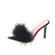 thumbnail image 2 of Sandalias exteriores de tacón alto con decoración de pelusa y punta abierta con boca de pez sexy para mujer Wmkox8yii ytu4129, 2 of 6
