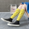 thumbnail image 5 of Vsdgher Bananas On A Striped Knee Socks, High Socks Long Stretchy Sock Women Knee High Stocking, Long Socks for Women, 5 of 6