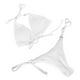 thumbnail image 5 of Conjunto De Traje De Baño De Bikini, Traje De Baño De 2 Piezas Para Mujer, Color Puro, Suave, Con Lazo Lateral Entrecruzado Para Nadar, 5 of 7