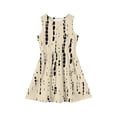 thumbnail image 3 of CCRFTGI Girls Dresses Size 10-12 Mini Beige Striped Dress Party Wedding Sleeveless Girls Clothes 2026 Summer Fashion Casual Beach Fancy Dress for Girls Beige 12-13 Years, 3 of 4