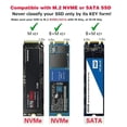 thumbnail image 4 of Kuymtek M2 SSD Case Enclosure Disk Box Adaptador M.2 a USB 3.1 (Cable C-A) (Azul) Kuymtek Componentes de la computadora, 4 of 9