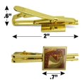 thumbnail image 3 of Christmas Holiday Joy to the World Angel Square Tie Bar Clip Clasp Tack- Silver or Gold, 3 of 6
