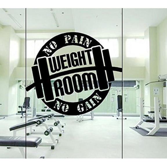 Decal ~ No PAIN No GAIN ~ GYM~: Wall or Window Decal 20" x 17"