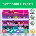 thumbnail image 4 of Humble Crew Storage Organizer with 16 Plastic Bins for Kids & Toddlers, White/Blue/Pink/Purple, 4 of 13