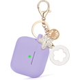 thumbnail image 5 of Apple Airpods 4 phone cases, new women's anti drop silicone iPod 4 earphones, wireless accessories, charging case, Airpods 4th generation girls' shiny keychain, earphone protective cover, 5 of 15