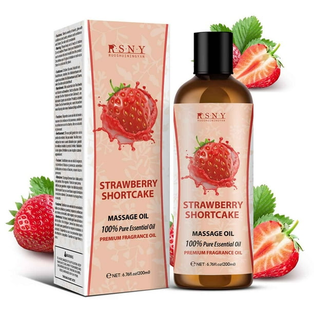 Aceite reafirmante para masaje corporal, jugos corporales de fresa, aromas de aceite, fresa, 200 ml, aceite corporal para mujer