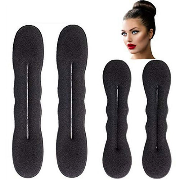 4-Pack (2 Small, 2 Large) Foam Sponge Bun Styler Accessories are sturdy and flex
