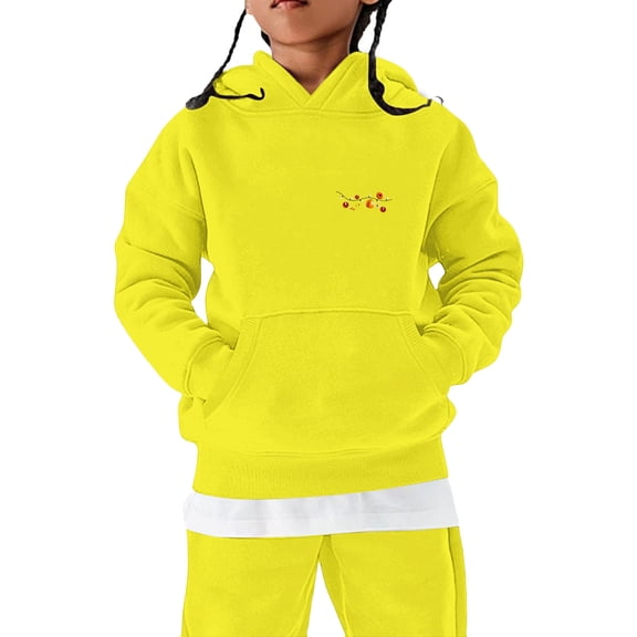 Generic Toddler Baby Boy Girl Sweatshirt Hoodie Pullover Fall Outfits Solid Crewneck Long Sleeve Blouse Top Shirt Clothes