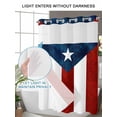 thumbnail image 4 of No Hook Shower Curtain with Snap in Liner,Puerto Rico Stars and Stripes Flag Waterproof Bath Curtain Double Layers with See Through Top Window,Palm Leaves Texture Hotel Shower Curtains 60x72in, 4 of 9