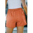 thumbnail image 1 of ABPHQTO Pantalones cortos de mujer con bolsillo en la cintura naranja con cordón, 1 of 5
