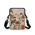 thumbnail image 2 of FUIALDOLG Bird Rose Floral Art Theme Lightweight Crossbody Bags, Polyester Crossbody Purse with Zipper Shoulder Pouch for Daily Use Travel, 2 of 7